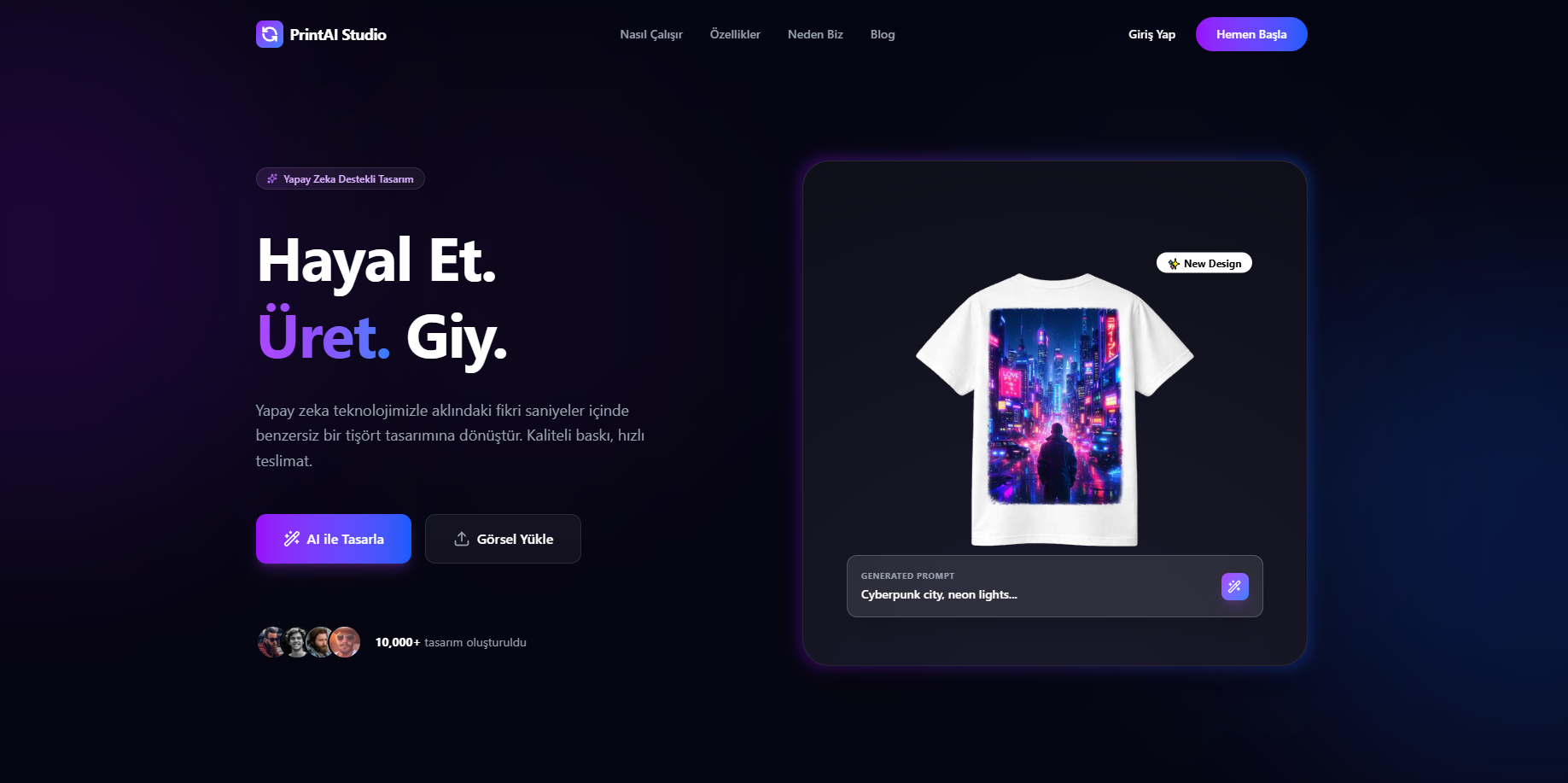 PrintAI Studio proje önizlemesi